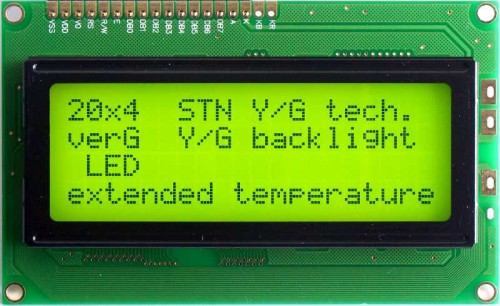 LCD-AC-2004G-YLY Y/G-E12