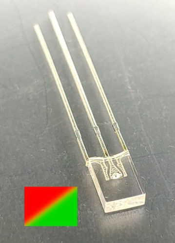 Zdjęcie diody prostokątnej 5x2mm czerwono-zielonej