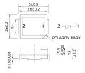 rysunek wymiary diody led smd 3020 białej