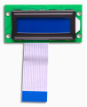 Zdjęcie LCD 2x16P z taśmą sygnałową FFC.