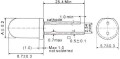 rysunek techniczny diody LED 5mm THT