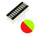 Zdjęcie modułu bargraf z 10 segmentami, dwukolorowego 10 pin.