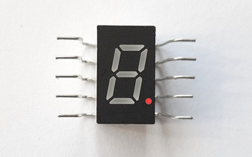 zdjęcie wyświetlacza LED 0,3'' 1-cyfra, czerwony, SMT