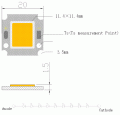 LED-ALS-P10000mW-W-lm1000-140 FLAT WARM