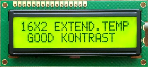  LCD-AC-1602E-YLY Y/G-E12